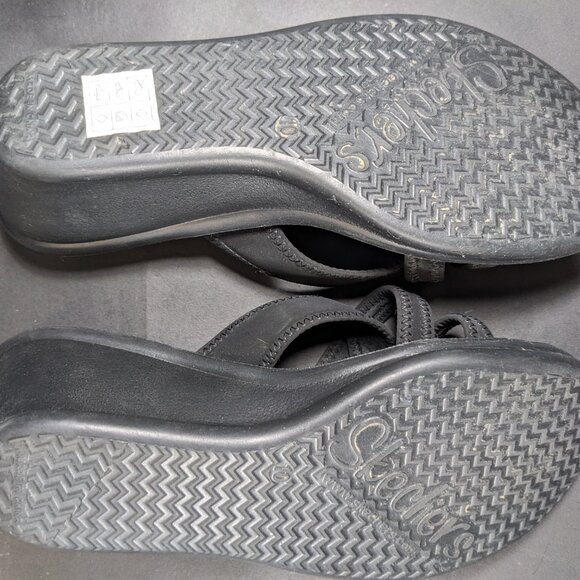 Sketchers Memory Foam Wedge Sandals Sz 10 - Picture 4 of 4